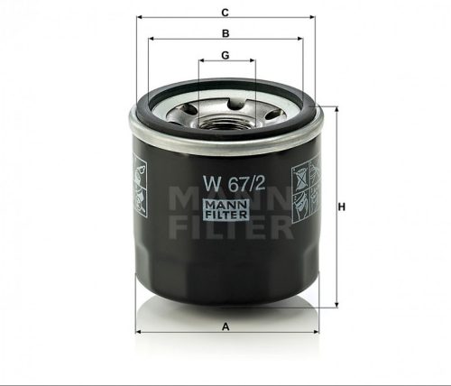 Mann-Filter olajszűrő W67/2