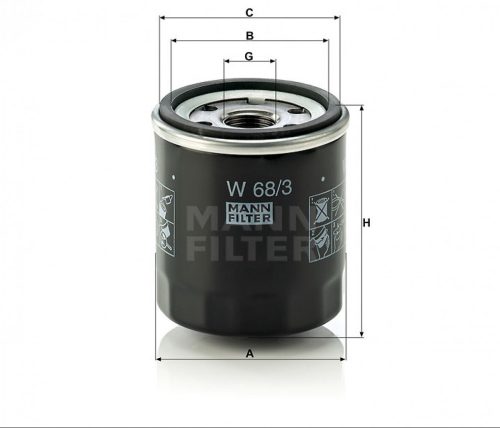 Mann-Filter olajszűrő W68/3