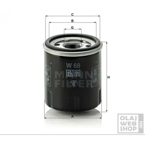 Mann-Filter olajszűrő W68