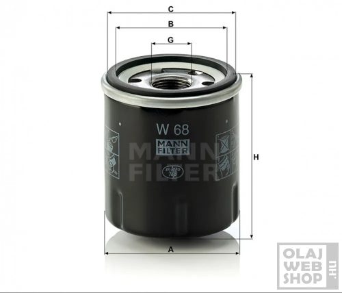 Mann-Filter olajszűrő W68