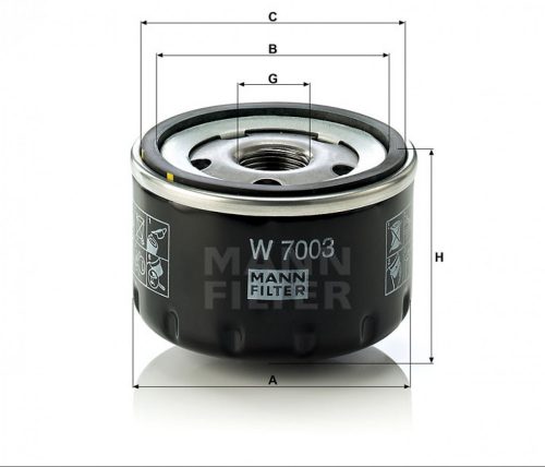 Mann-Filter olajszűrő W7003