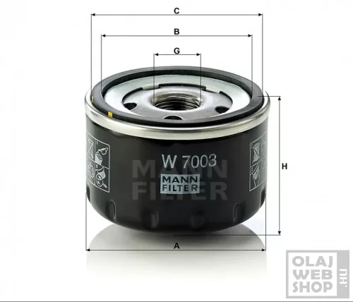 Mann-Filter olajszűrő W7003