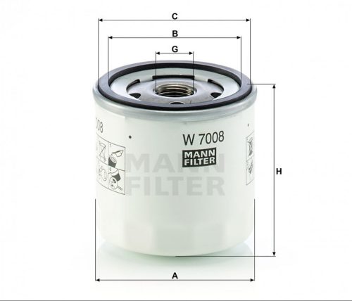 Mann-Filter olajszűrő W7008