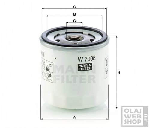 Mann-Filter olajszűrő W7008