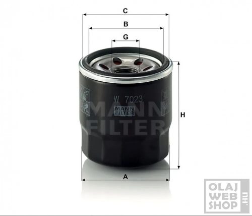 Mann-Filter olajszűrő W7023