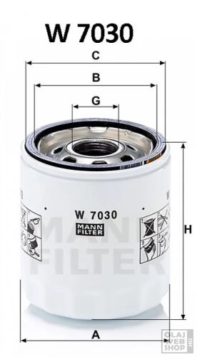 Mann-Filter olajszűrő W7030