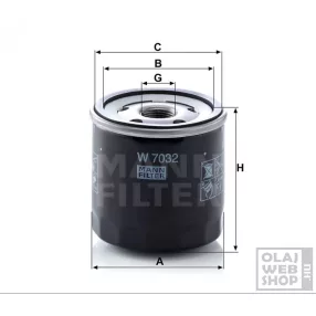 Mann-Filter olajszűrő W7032