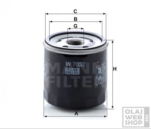 Mann-Filter olajszűrő W7032