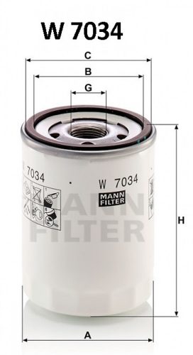 Mann-Filter olajszűrő W7034