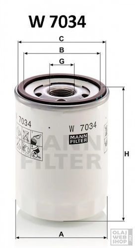 Mann-Filter olajszűrő W7034