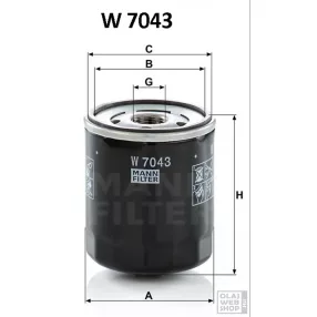 Mann-Filter olajszűrő W7043