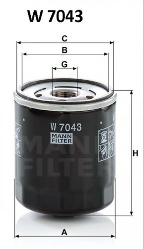 Mann-Filter olajszűrő W7043