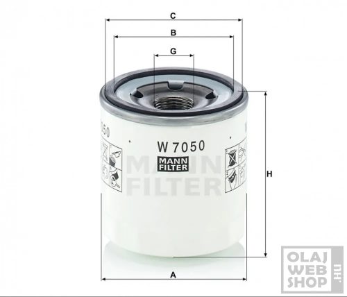 Mann-Filter olajszűrő W7050