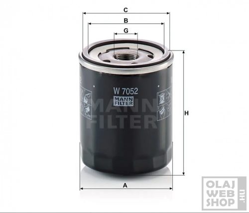 Mann-Filter olajszűrő W7052