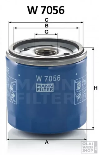 Mann-Filter olajszűrő W7056