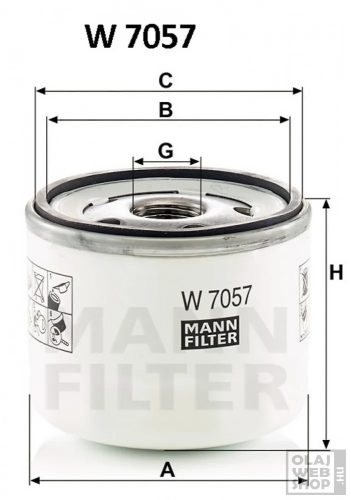 Mann-Filter olajszűrő W7057
