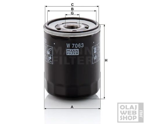 Mann-Filter olajszűrő W7063