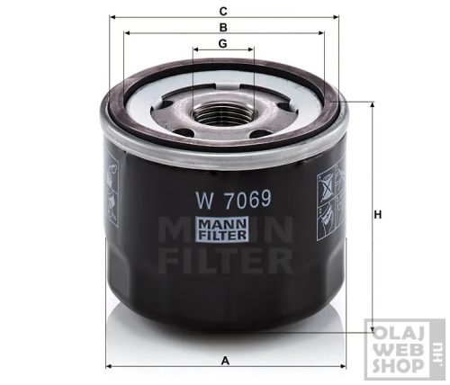 Mann-Filter olajszűrő W7069