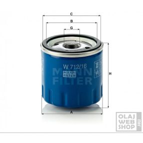 Mann-Filter olajszűrő W712/16
