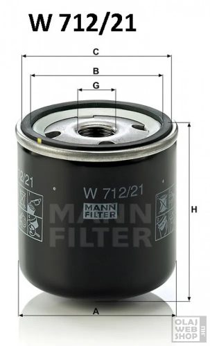 Mann-Filter olajszűrő W712/21