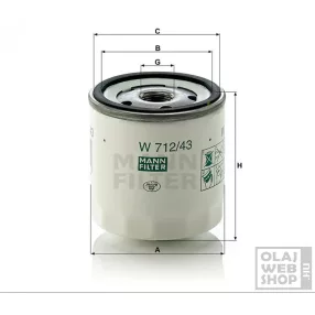 Mann-Filter olajszűrő W712/43