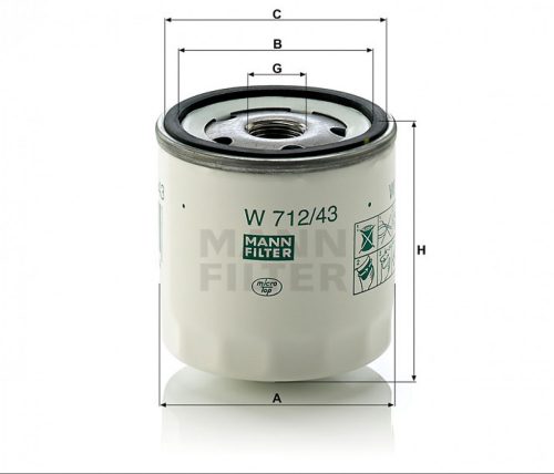 Mann-Filter olajszűrő W712/43