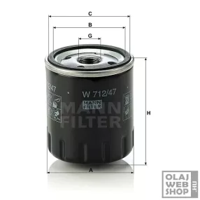 Mann-Filter olajszűrő W 712/47