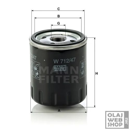 Mann-Filter olajszűrő W 712/47