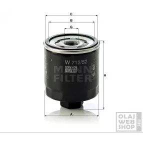 Mann-Filter olajszűrő W712/52