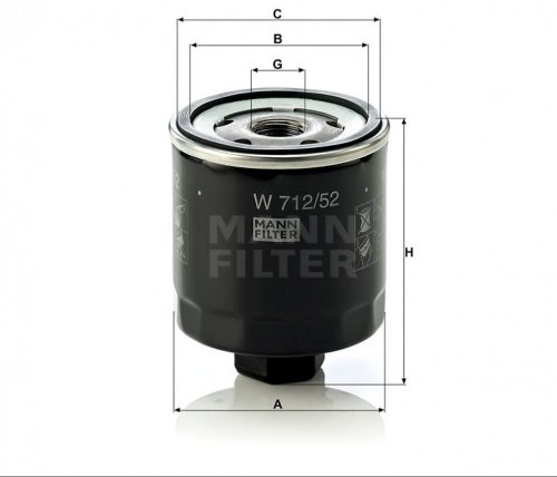 Mann-Filter olajszűrő W712/52