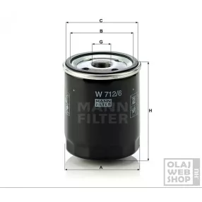 Mann-Filter olajszűrő W712/6