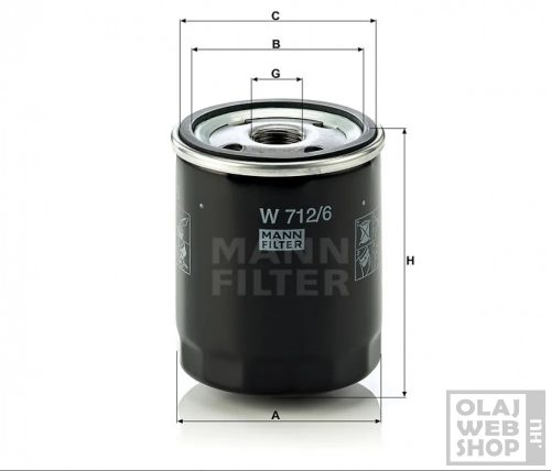 Mann-Filter olajszűrő W712/6
