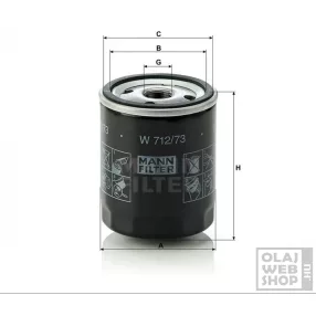 Mann-Filter olajszűrő W712/73