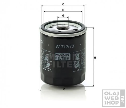 Mann-Filter olajszűrő W712/73