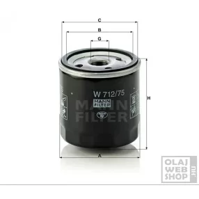Mann-Filter olajszűrő W712/75