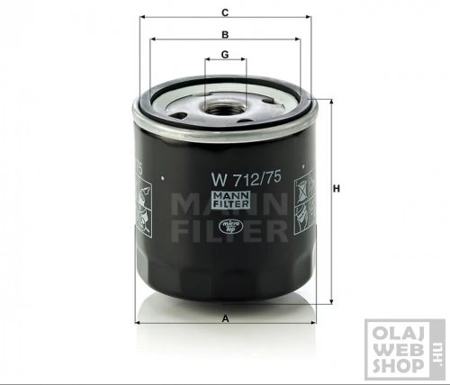 Mann-Filter olajszűrő W712/75