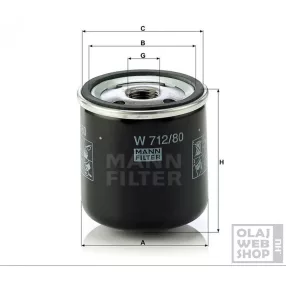 Mann-Filter olajszűrő W712/80