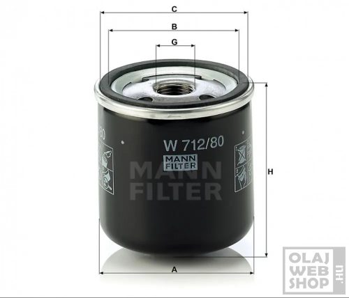 Mann-Filter olajszűrő W712/80