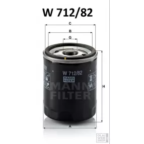 Mann-Filter olajszűrő W712/82