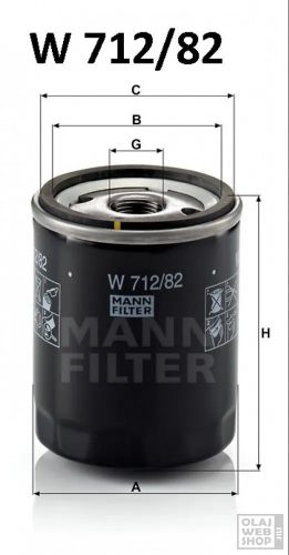 Mann-Filter olajszűrő W712/82