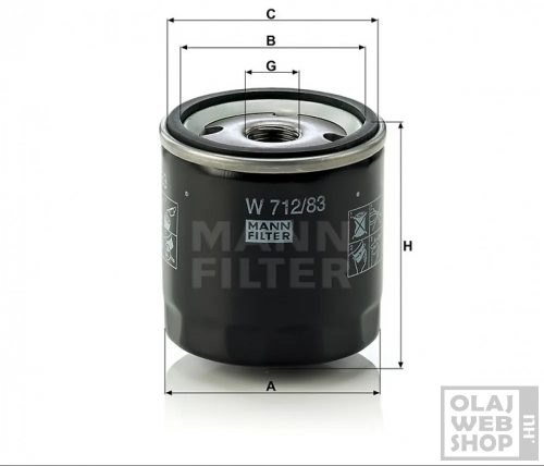 Mann-Filter olajszűrő W712/83