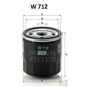 Mann-Filter olajszűrő W712