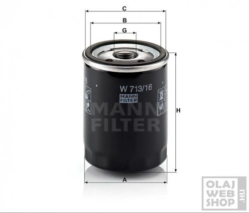 Mann-Filter olajszűrő W713/16