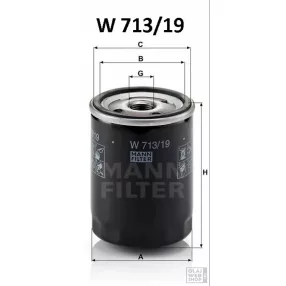 Mann-Filter olajszűrő W713/19