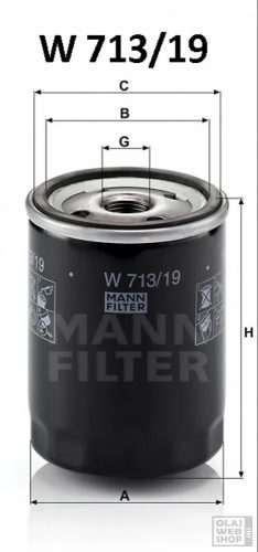 Mann-Filter olajszűrő W713/19
