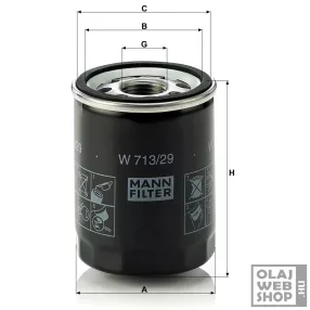 Mann-Filter olajszűrő W 713/29