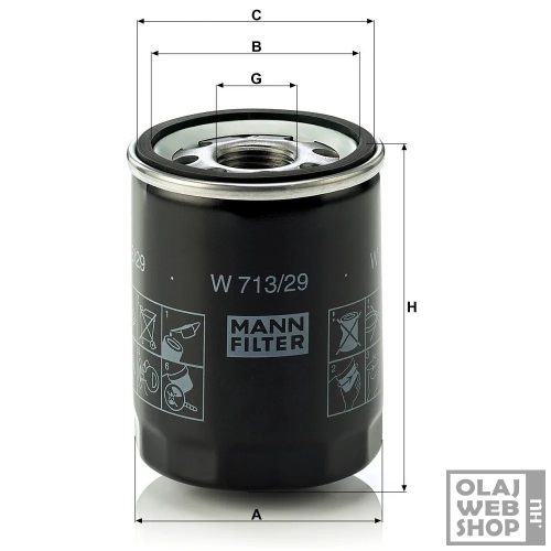 Mann-Filter olajszűrő W 713/29