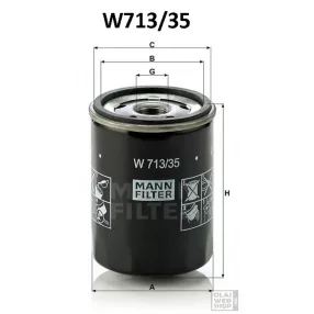 Mann-Filter olajszűrő W713/35
