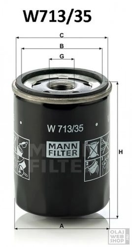 Mann-Filter olajszűrő W713/35