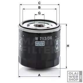 Mann-Filter olajszűrő W713/36